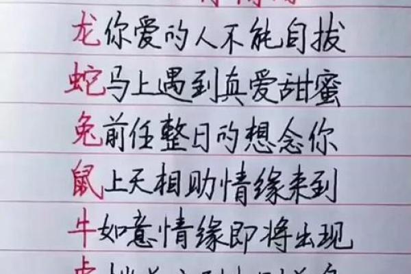 十二生肖配对歌看看你和TA的缘分有多好