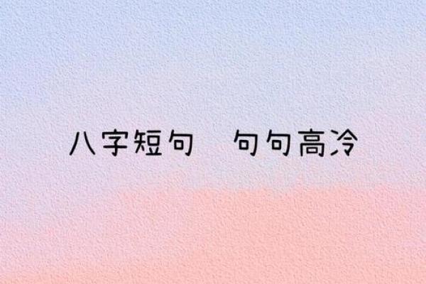 八字个签高冷